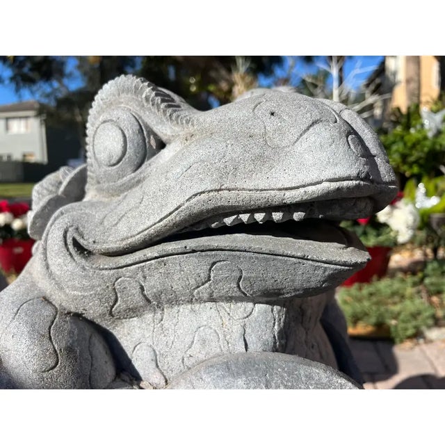 Mid-Century Modern Concrete Garden Frog Umbrella Stand 1950s For Sale - Image 3 of 6