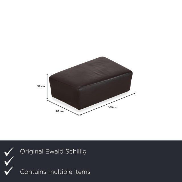 Modern Quantum Leather Four-Seater Sofa with Ottoman from Ewald Schillig, Set of 3 For Sale - Image 3 of 18