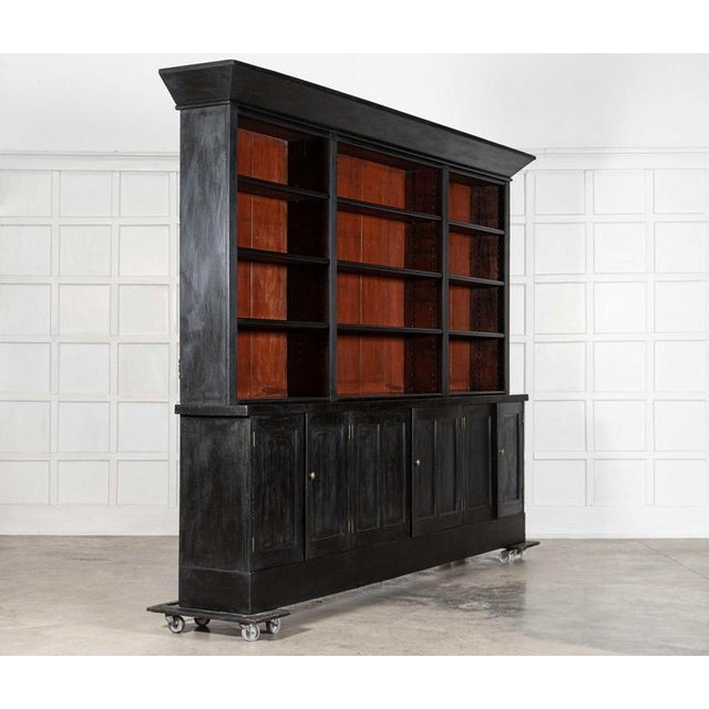 English Ebonised Mahogany Library Bookcase, 1890 For Sale - Image 3 of 18