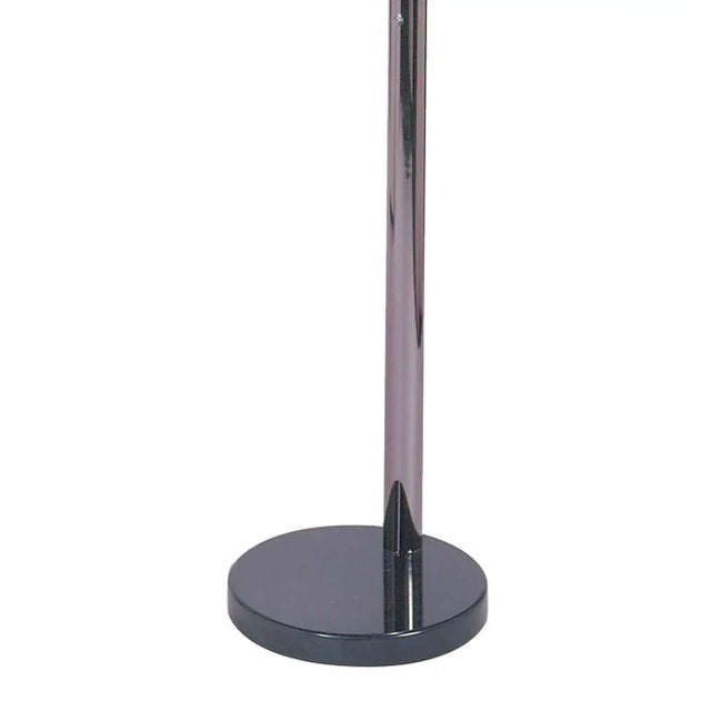 Mid-Century Modern Nova of California Mushroom 5 Light Arc Floor Lamp - Black Nickel, Dimmer Switch, Marble Base For Sale - Image 3 of 12