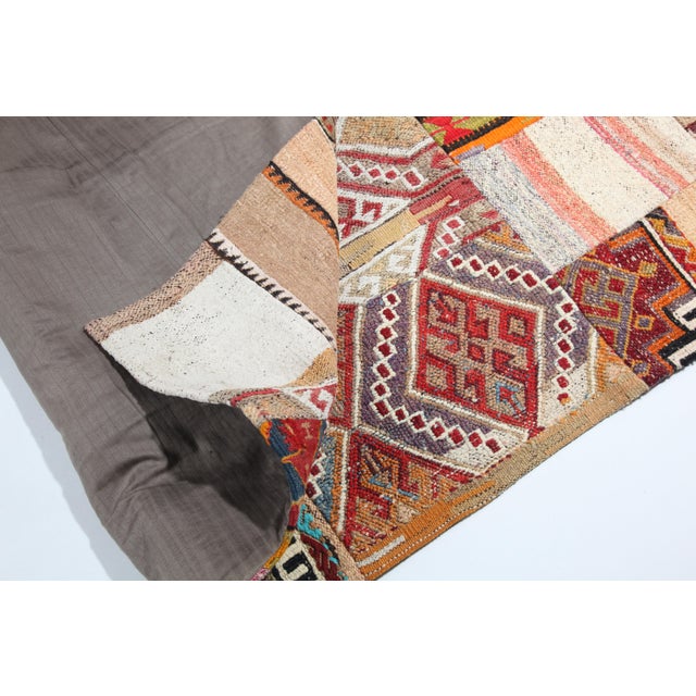 Handwoven Vintage Turkish Kilim Patchwork Hallway Runner – Bold Motifs, Timeless Texture -2' 10'' X 10' 3'' For Sale - Image 12 of 12