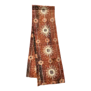 Vintage Indonesian Earth Tone Batik Bark Cloth Textile, 5 Yards