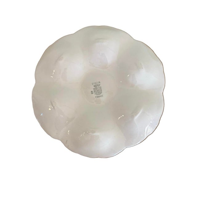 Lovely vintage French oyster plate by Digoin & Sarreguemines, one of France’s most celebrated 19th century ceramic makers....