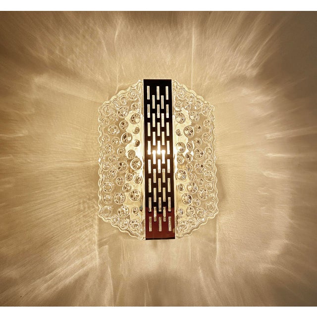 Vintage Bubble Glass and Chrome Sconces, 1970s, Set of 2 For Sale - Image 10 of 18