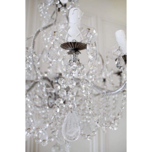 Not Yet Made - Made To Order Antique Reproduction Italian Chandelier With Beaded Arms and Rock Style Crystals For Sale - Image 5 of 11