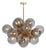 Regina Andrew Shine Globe Chandelier, Natural Brass with Smoke Glass For Sale