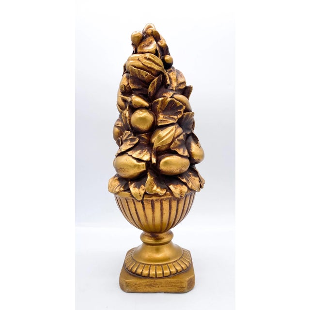 Mid 20th Century 20th Century Gold Painted Plaster Topiary/ Centerpiece For Sale - Image 5 of 10