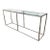 Modern Chrome + Glass Console Table For Sale