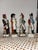 4 Napoleonic soldiers from the 1950s in Capodimonte porcelain, 18 cm high, 5.5 cm deep and 5.5 cm wide