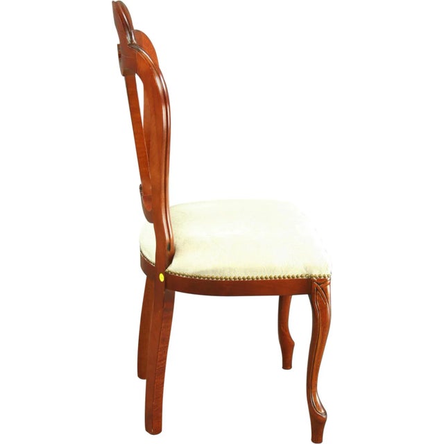 Large Italian New Rococo Chair Mahogany For Sale - Image 9 of 10