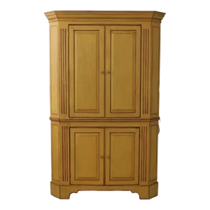 Primitive Style Paint Decorated Corner Cabinet Cupboard