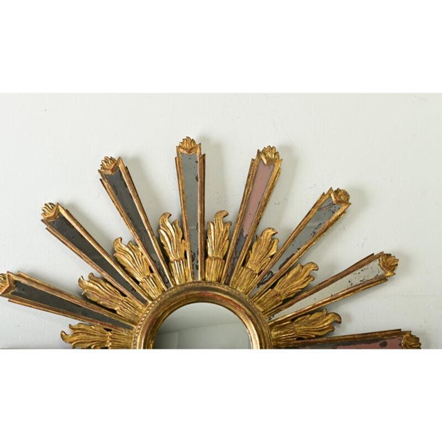 Italian 19th Century Gilt Sunburst Mirror For Sale - Image 9 of 12