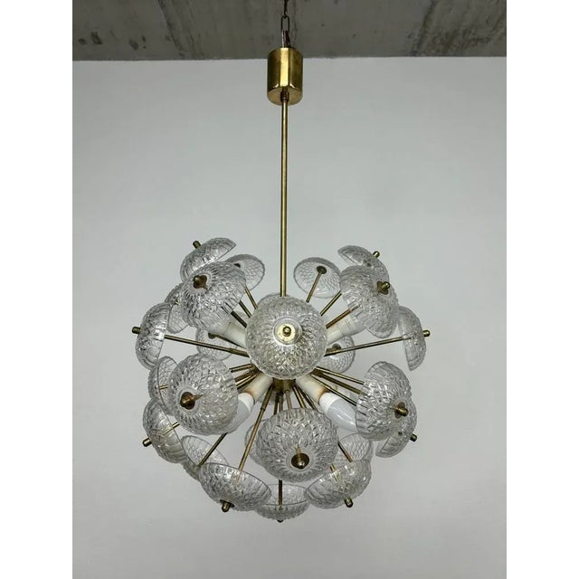 Metal Dandelion Pendant by Kamenický Šenov, 1940s For Sale - Image 7 of 10