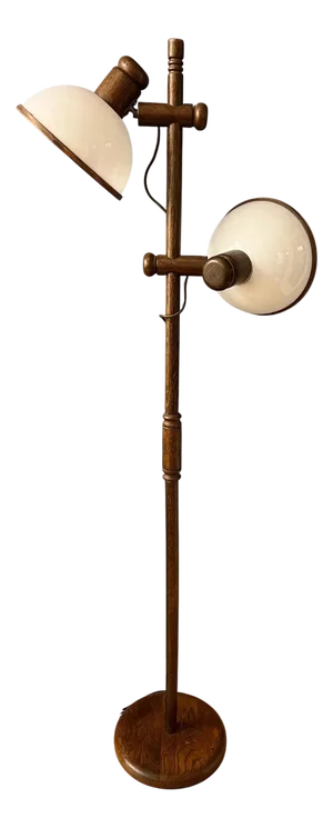 Vintage Wooden Mushroom Floor Lamp from Steinhauer