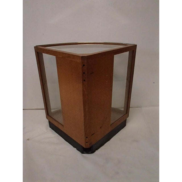 Bauhaus Corner Display Case with Adjustable Glass shelves and Lighting For Sale - Image 11 of 18