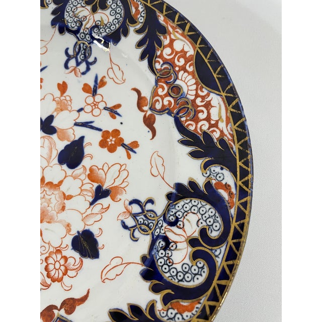 Late 19th Century Late 19th Century Antique English "Kings" Pattern Crown Derby Plate For Sale - Image 5 of 15