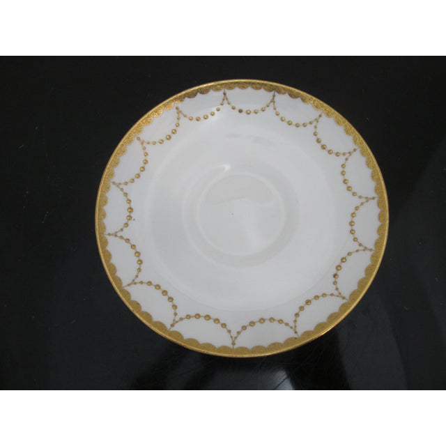 Minton MacDougall Southwick Gold Encrusted H1605 Soup Cream Cup Bowl & Saucer For Sale In Portland, OR - Image 6 of 8
