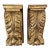 Set of 2 Solid Wood Gold Gilt Hand Carved Corbels Wall Bracket Shelves For Sale