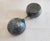 “DUMBELL 42” functional sculpture Two metal spheres seemingly flow like mercury into each other Molded from a self...