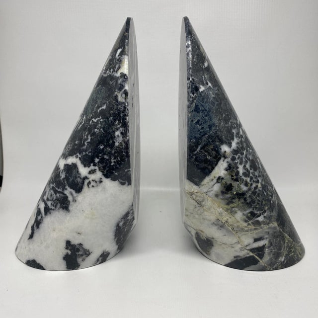 Vintage Slanted Green Marble Bookends For Sale - Image 13 of 13