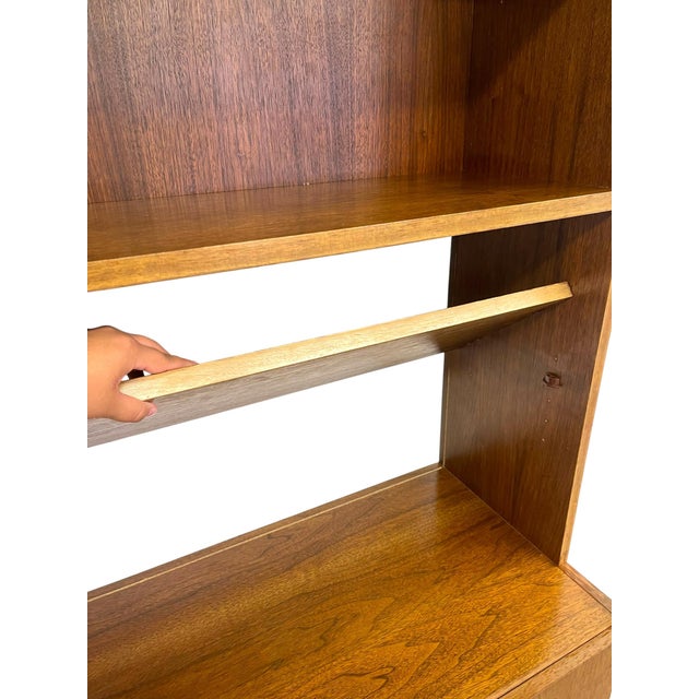 Vintage Mid Century Modern Van Pelt Belgian Cabinet Bookcase Hutch. For Sale - Image 10 of 11