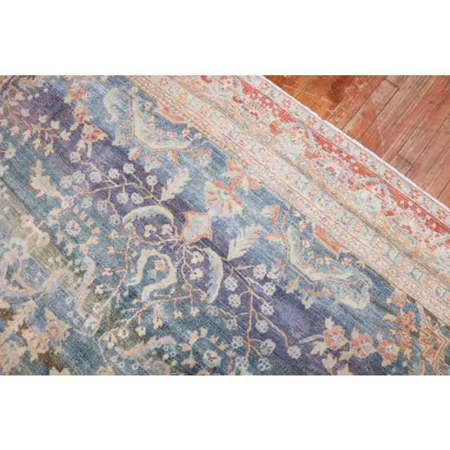 Blue Zabihi Collection Blue Persian Sarouk Rug For Sale - Image 8 of 12