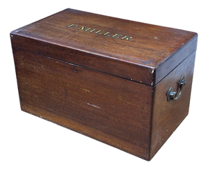Georgian Mahogany Box with Pull Out Trays and Brass Carrying Handles