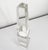 Vintage late 20th century clear, cut crystal obelisk sculpture featuring four clear prism-cut, Swarovski-style accent...