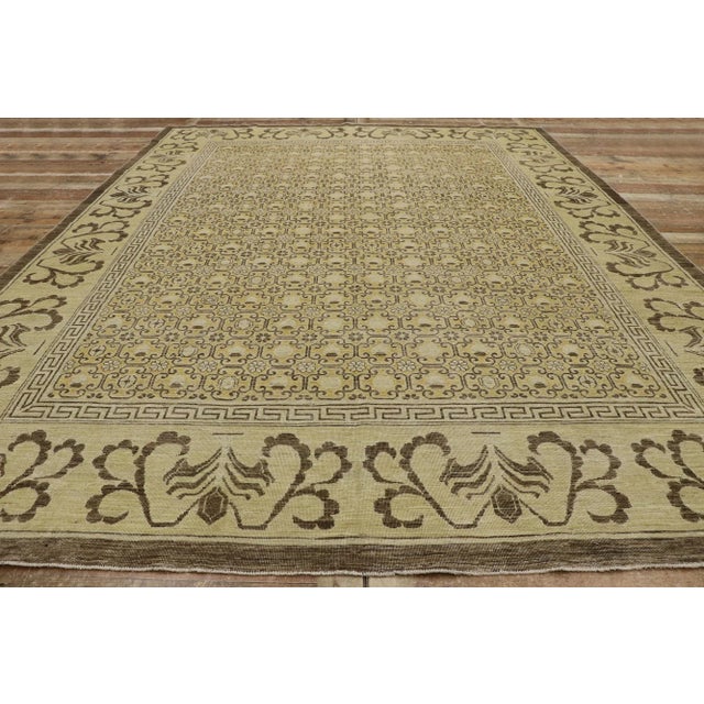 Textile Vintage Khotan Style Rug - 09'04 X 11'11 For Sale - Image 7 of 9