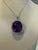 Gemstone 80 Carat Amethyst & 3.5 ct Diamond Pendant Necklace 14 Karat White Gold + Chain For Sale - Image 7 of 18