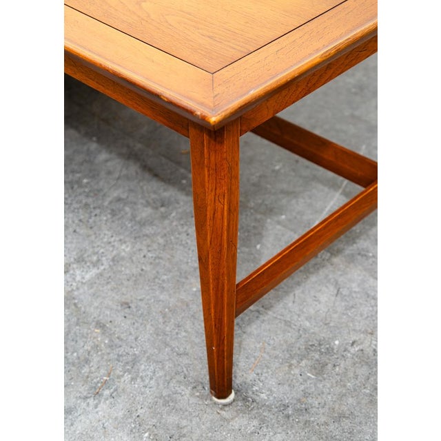 Mid Century Modern Coffee Table Heritage Shelf Tile Walnut Wood Wide Vintage MCM For Sale In Sacramento - Image 6 of 12