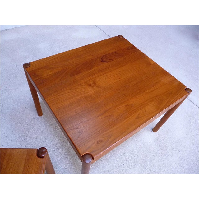 Mid-Century Modern Teak Side Tables from Magnus Olesen, Set of 2 For Sale - Image 3 of 14