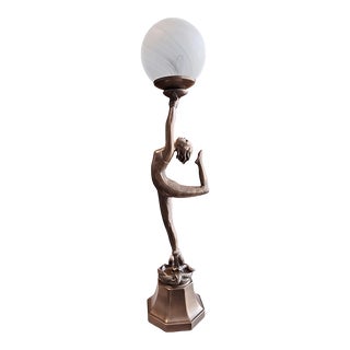 Vintage Art Deco Style Serpent Lady Lamp For Sale