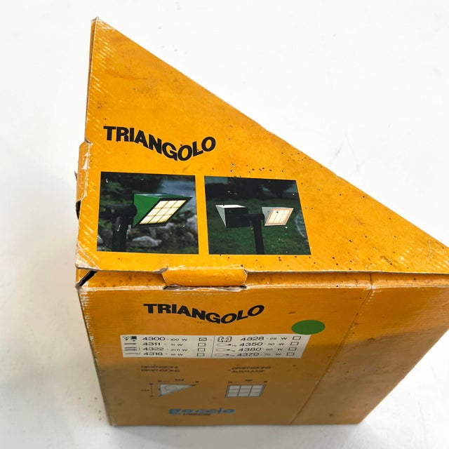 Green Triangolo Outdoor Wall Light from Goccia Illuminazione, 1980s For Sale - Image 9 of 12