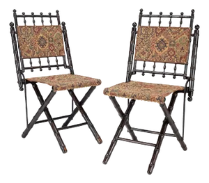 Pair of American Folding Camp Chairs, C. 1860-70