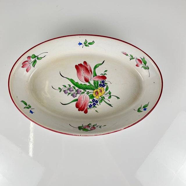 Réverbère Model Dish with Tulip Motif from KG Lunéville, 1980s For Sale - Image 4 of 9