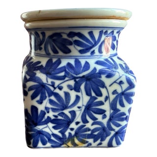 Blue and White Ink Pot From Thailand For Sale