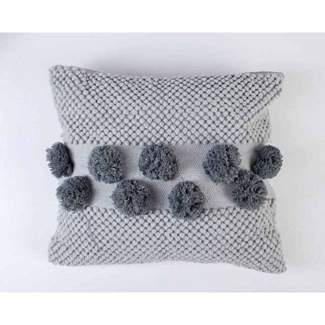Contemporary Grey Pompom Mushroom Pillow by R & U Atelier For Sale - Image 3 of 3