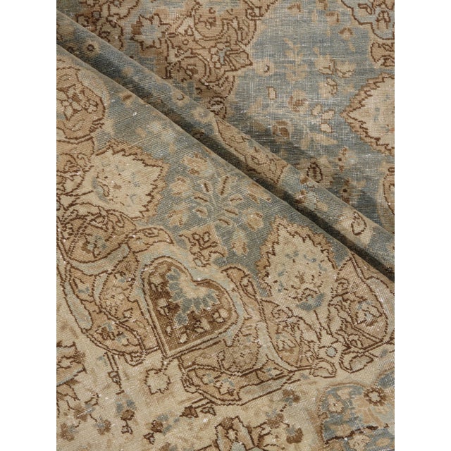 Antique Circa 1920 Subdued Distressed Tabriz Hand Woven Rug 6ft 5in X 10ft 2in For Sale In New York - Image 6 of 11