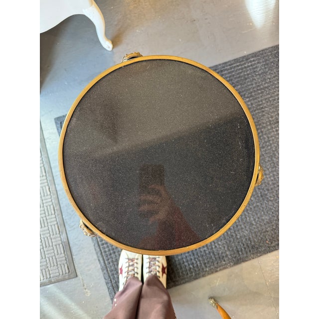 Mid 20th Century Vintage Brass Granite Top Tripod Table For Sale - Image 5 of 5