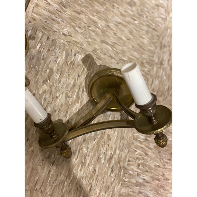 1900 French Empire Triangle Shape Sconces - Pair For Sale In New York - Image 6 of 6