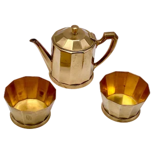 Art Deco France Oreum Coffee and Sugar Pot, 1940s, Set of 3