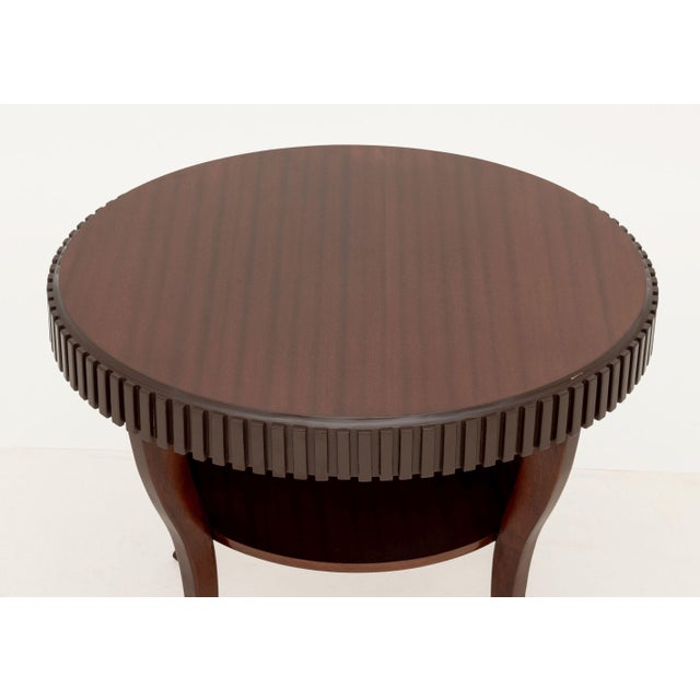 Barbara Barry Barbara Barry Attributed Mahogany Circular Occasional Table For Sale - Image 4 of 7