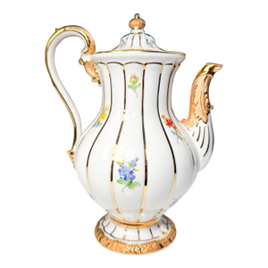 Vintage Meissen Porcelain Gilt Floral Tea Pot
