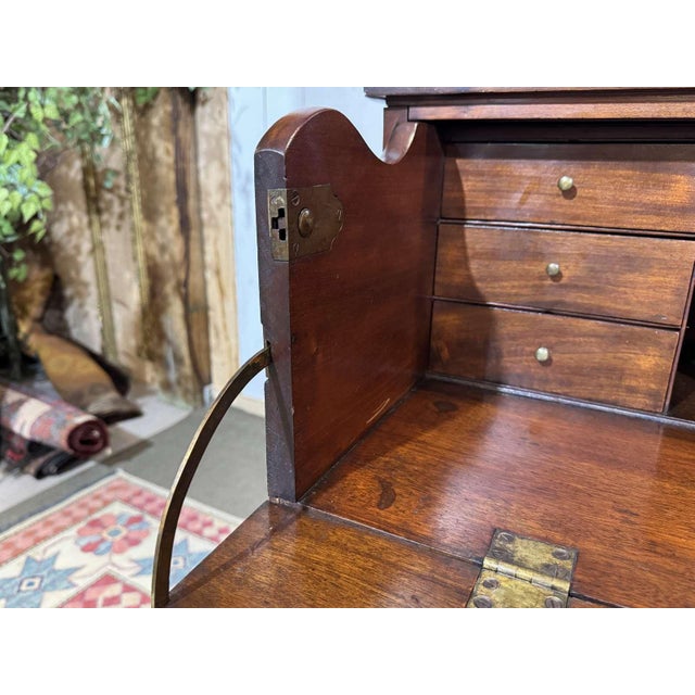 Wood 19th Century Victorian Mahogany Writing Desk For Sale - Image 7 of 18