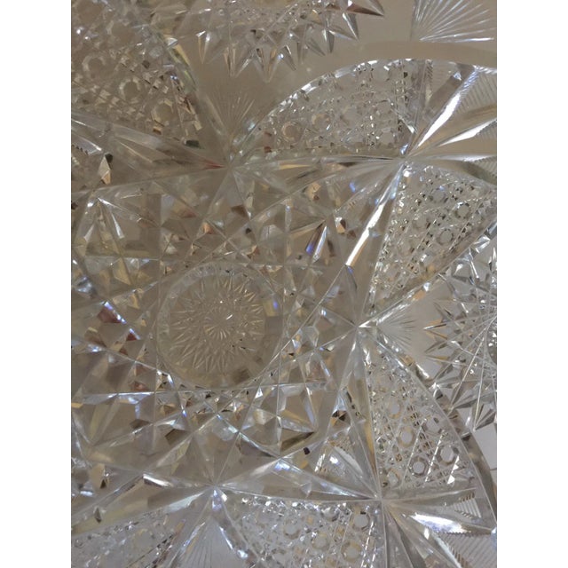 Antique Cut Glass and Sterling Bowl For Sale - Image 4 of 6