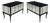 Pair of Hollywood Regency Black Glass and Mirror Cabinets With Cabriole Legs For Sale