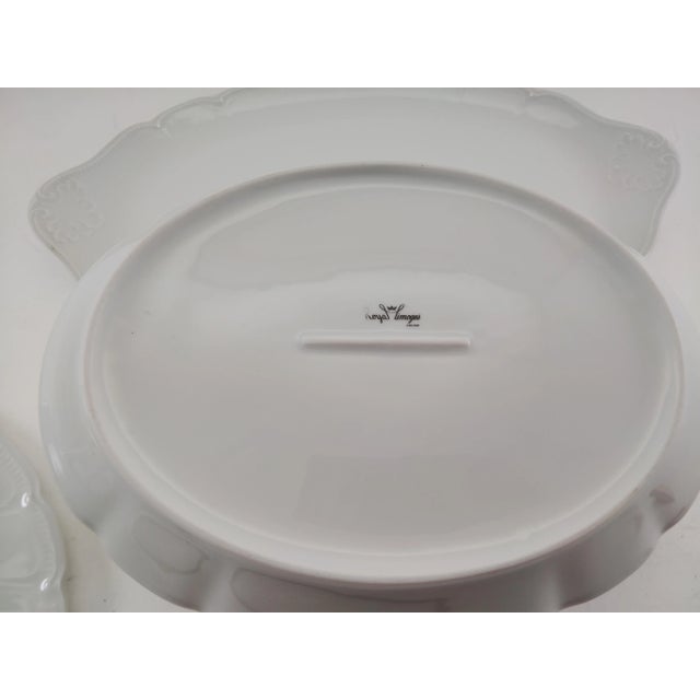 New 1970’s Vintage/New Royal Limoges La Fayette White European Dinner Service- 44 Pieces For Sale - Image 14 of 16