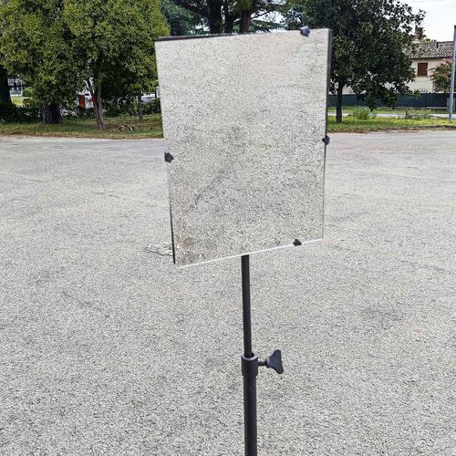 Metal Antique Mirror with Sink on Iron Stand For Sale - Image 7 of 18