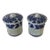 Vintage Arita Imari Japan Blue & White Floral Motif Tea Jars- a Pair For Sale